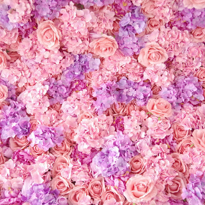 Vibrant 3D Roll Up Fabric Saturated Pink Artificial Flower Wall - Bold and Eye-Catching for Weddings, Events, Spa Decor and Home Decor-VF-106