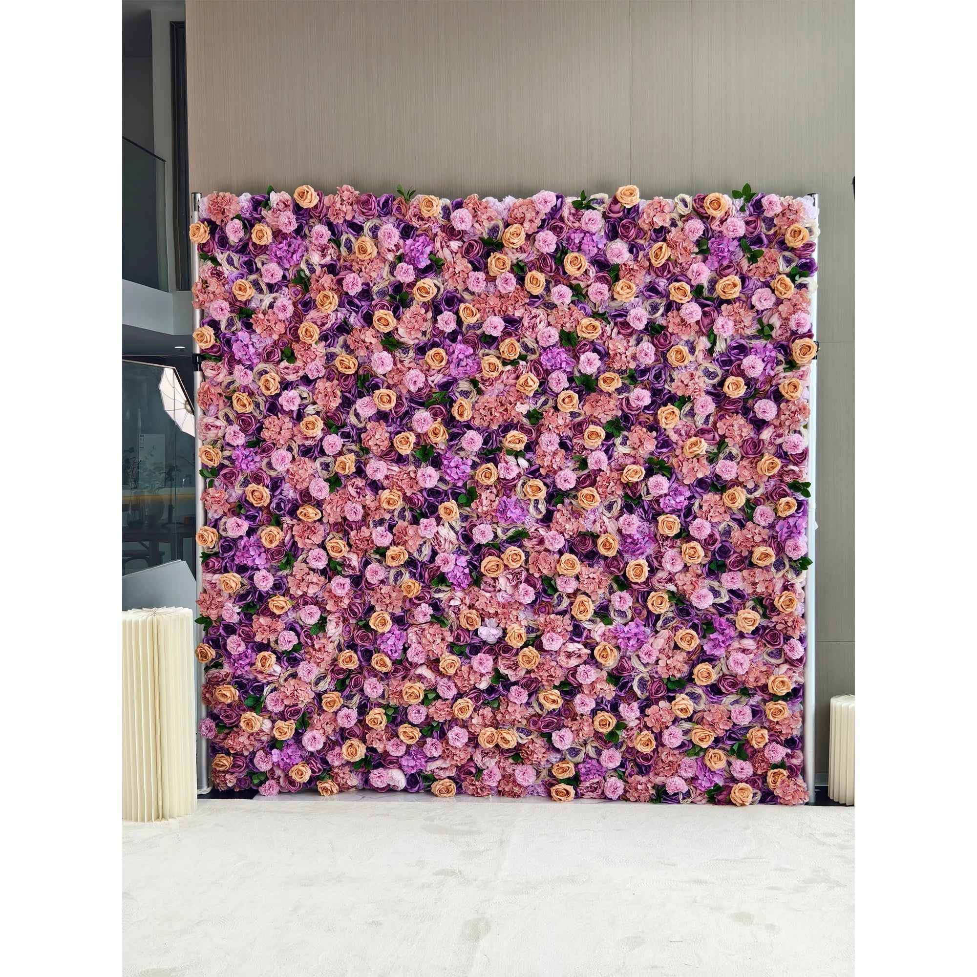 ValarFlowers Toile de fond murale florale artificielle: Lavande luxuriante-L&