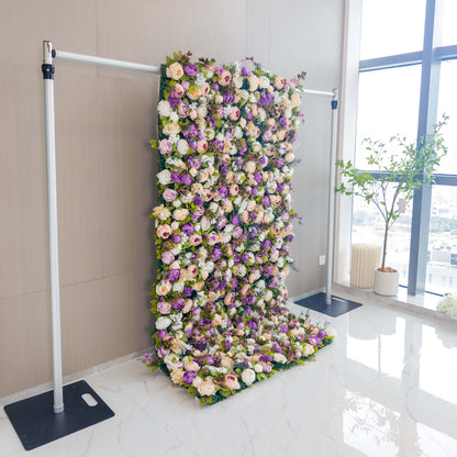 Valar Flowers Roll Up Fabric Artificial Flower Wall Wedding Backdrop, Floral Party Decor, Event Photography-VF-307