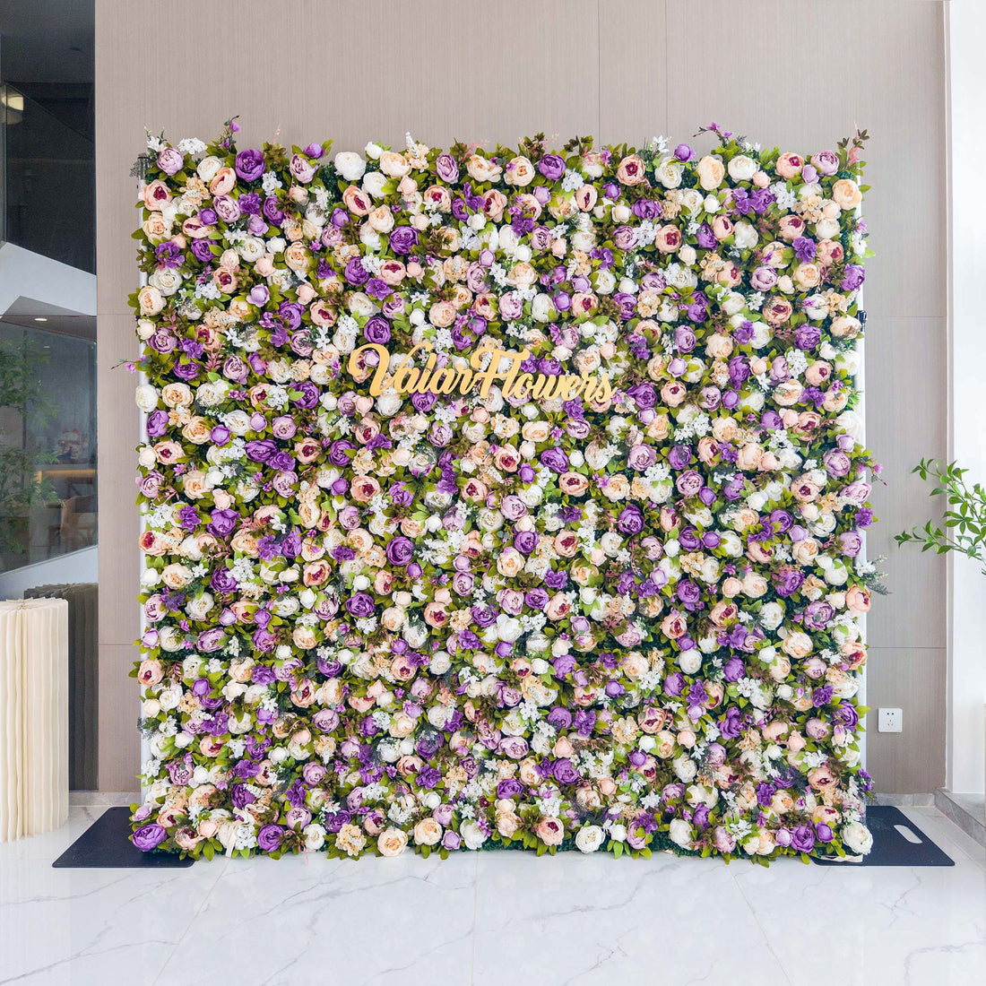 Valar fleurs Roll Up tissu fleur artificielle mur mariage toile de fond, décor de fête Floral, événement photographie-VF-307