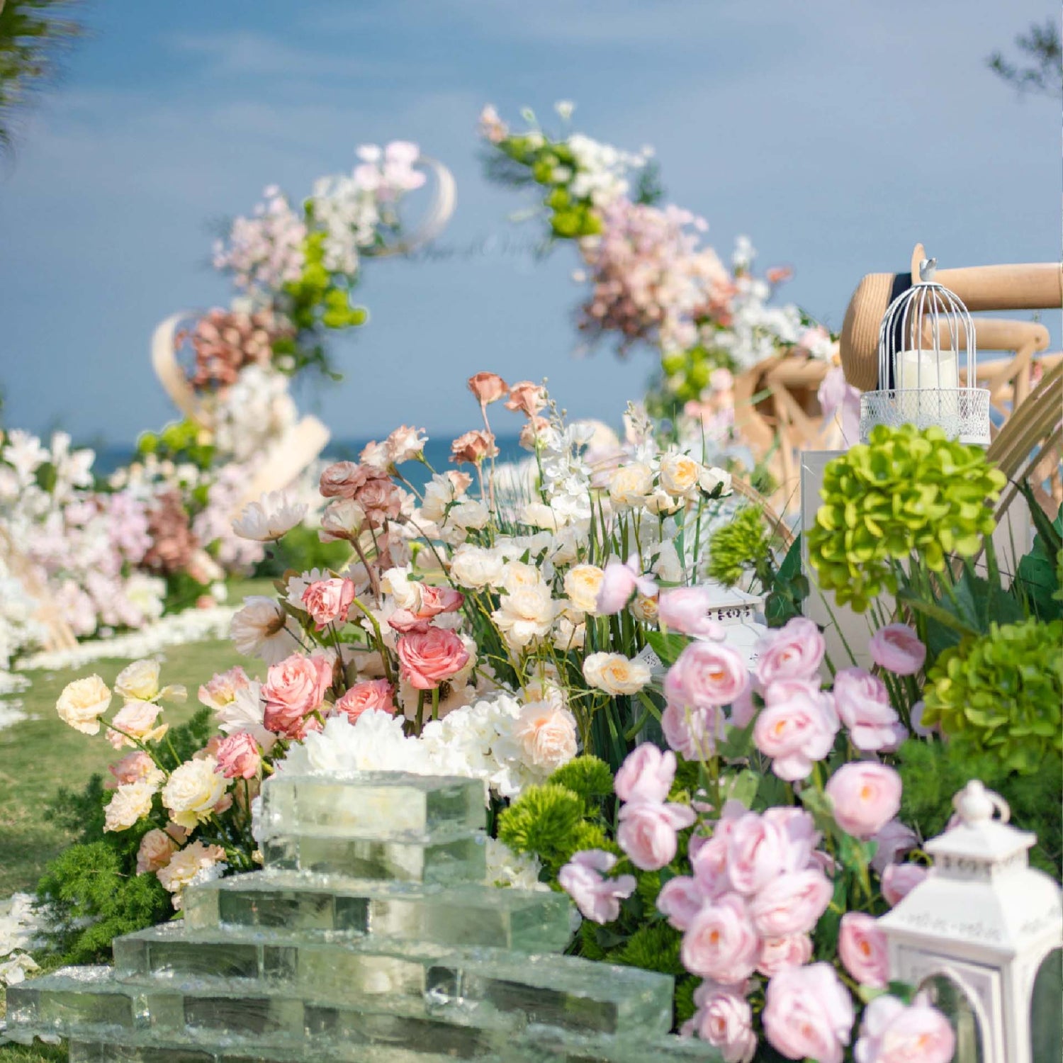 6x7 ft Stunning Floral Arch Decoration - A Breathtaking Backdrop for Your Dream Wedding | Floral Display for Lush Events and Ceremonies