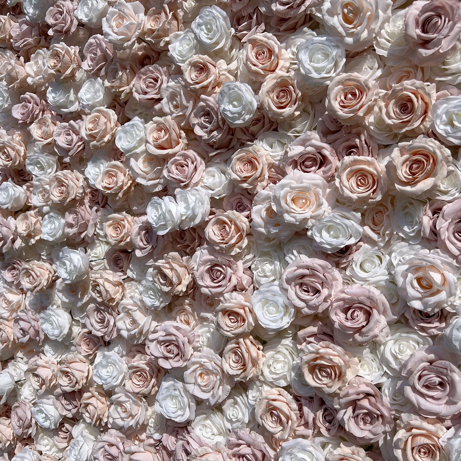 Elegant White &amp; Light Pink Flower Wall Backdrop - Roll-Up Fabric Wall - Bridal Party Decor - Wedding Venues Celebration Floral Wall-VF-600