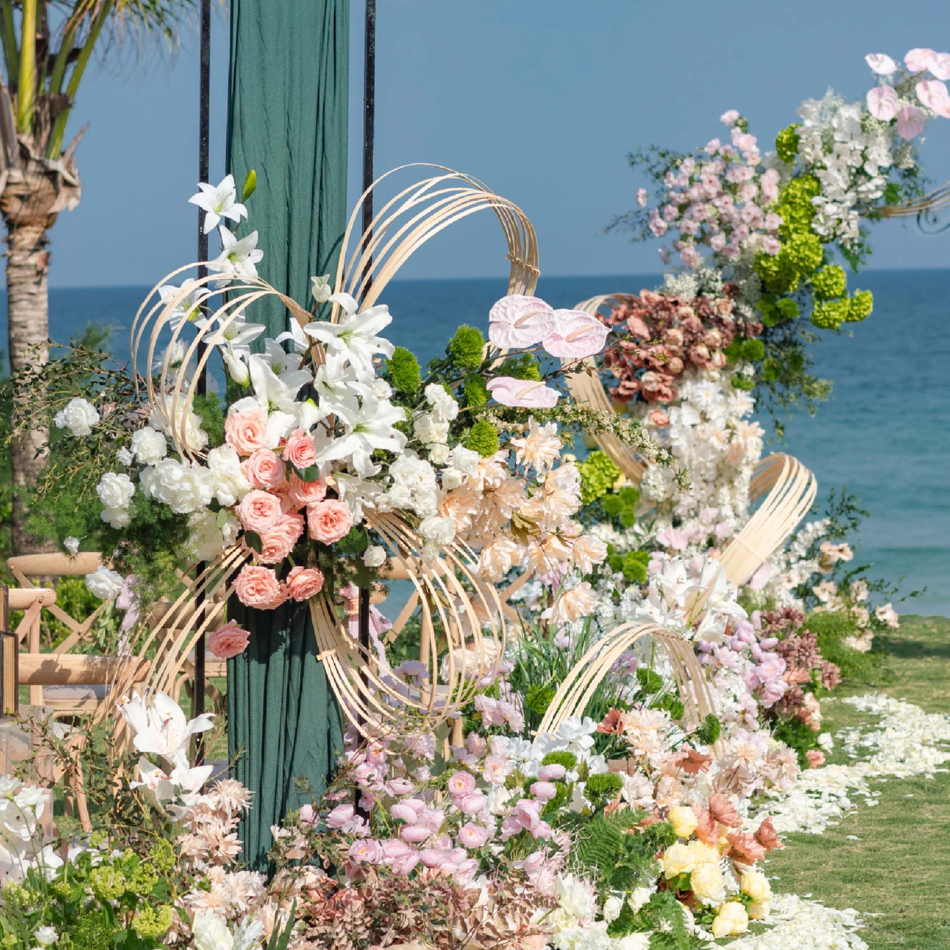 6x7 ft Stunning Floral Arch Decoration - A Breathtaking Backdrop for Your Dream Wedding | Floral Display for Lush Events and Ceremonies