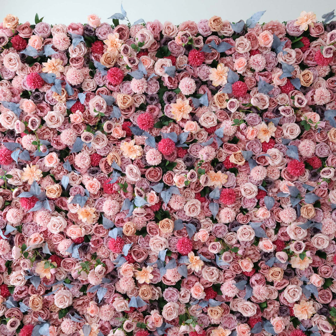 Valar Flowers Roll Up Fabric Artificial Flower Wall Wedding Backdrop, Floral Party Decor, Event Photography-VF-298