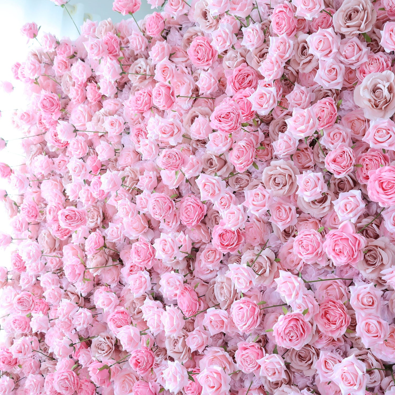 Valar Flowers Roll Up Fabric Artificial Flower Wall Wedding Backdrop, Floral Party Decor, Event Photography-VF-394