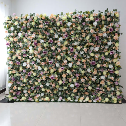 Valar fleurs retrousser tissu fleur artificielle mur mariage toile de fond, décor Floral fête, événement Photography-VF-299