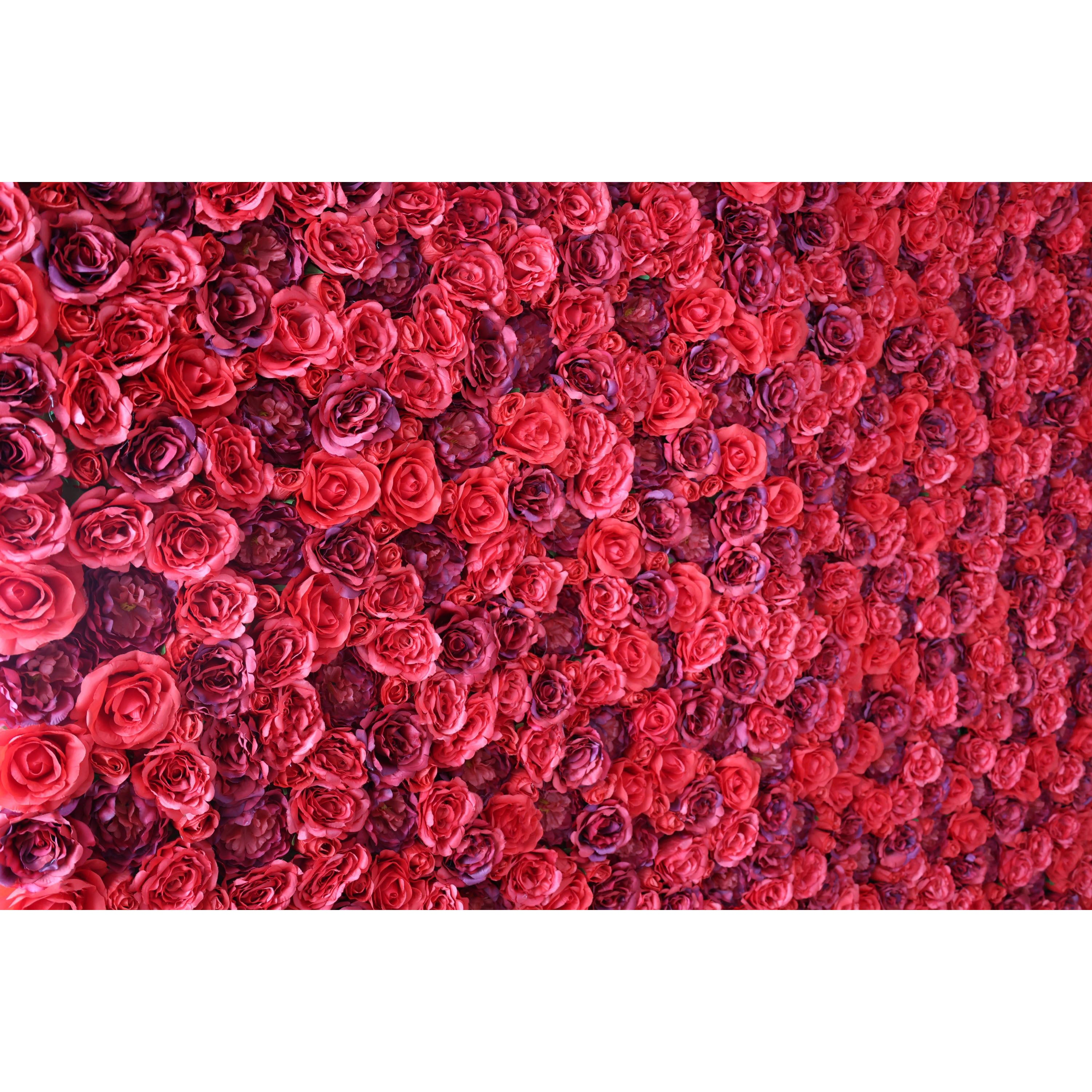 Valar Flowers Roll Up Fabric Artificial Flower Wall Wedding Backdrop, Floral Party Decor, Event Photography-VF-326