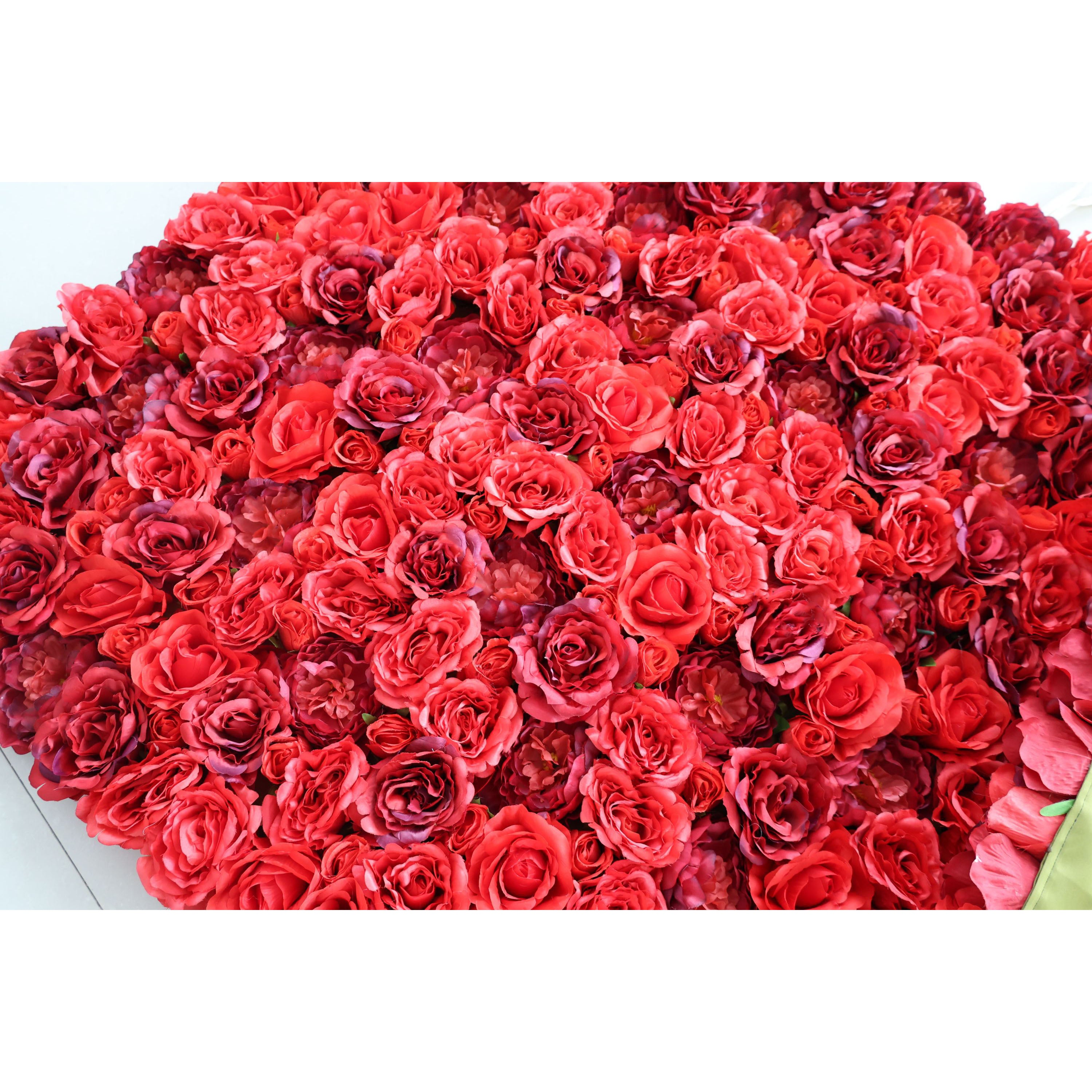 Valar Flowers Roll Up Fabric Artificial Flower Wall Wedding Backdrop, Floral Party Decor, Event Photography-VF-335