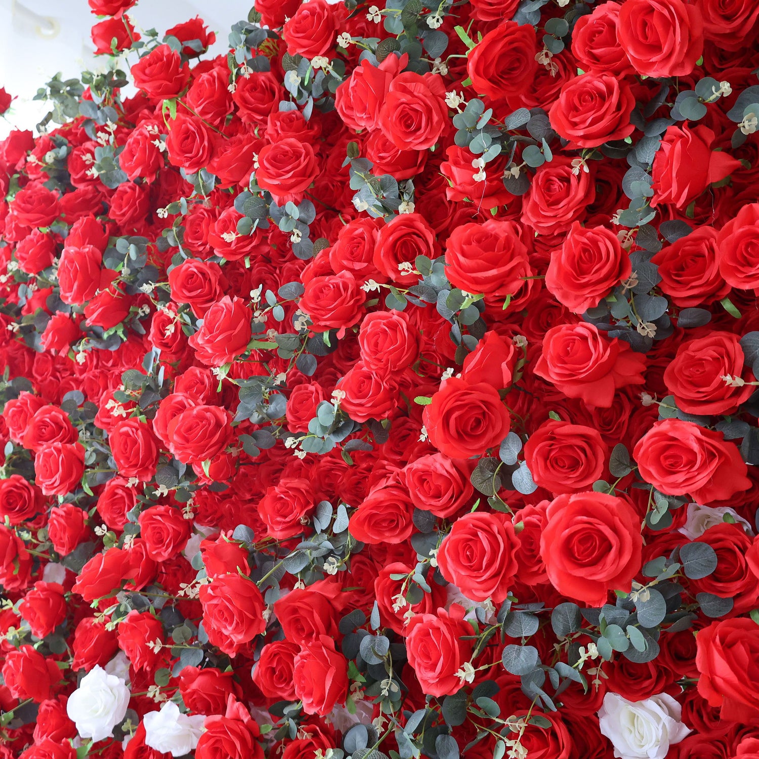 Valar Flores Roll Up Tecido Flor Artificial Parede Wedding Backdrop, Decoração Floral Festa, Evento Fotografia-VF-375