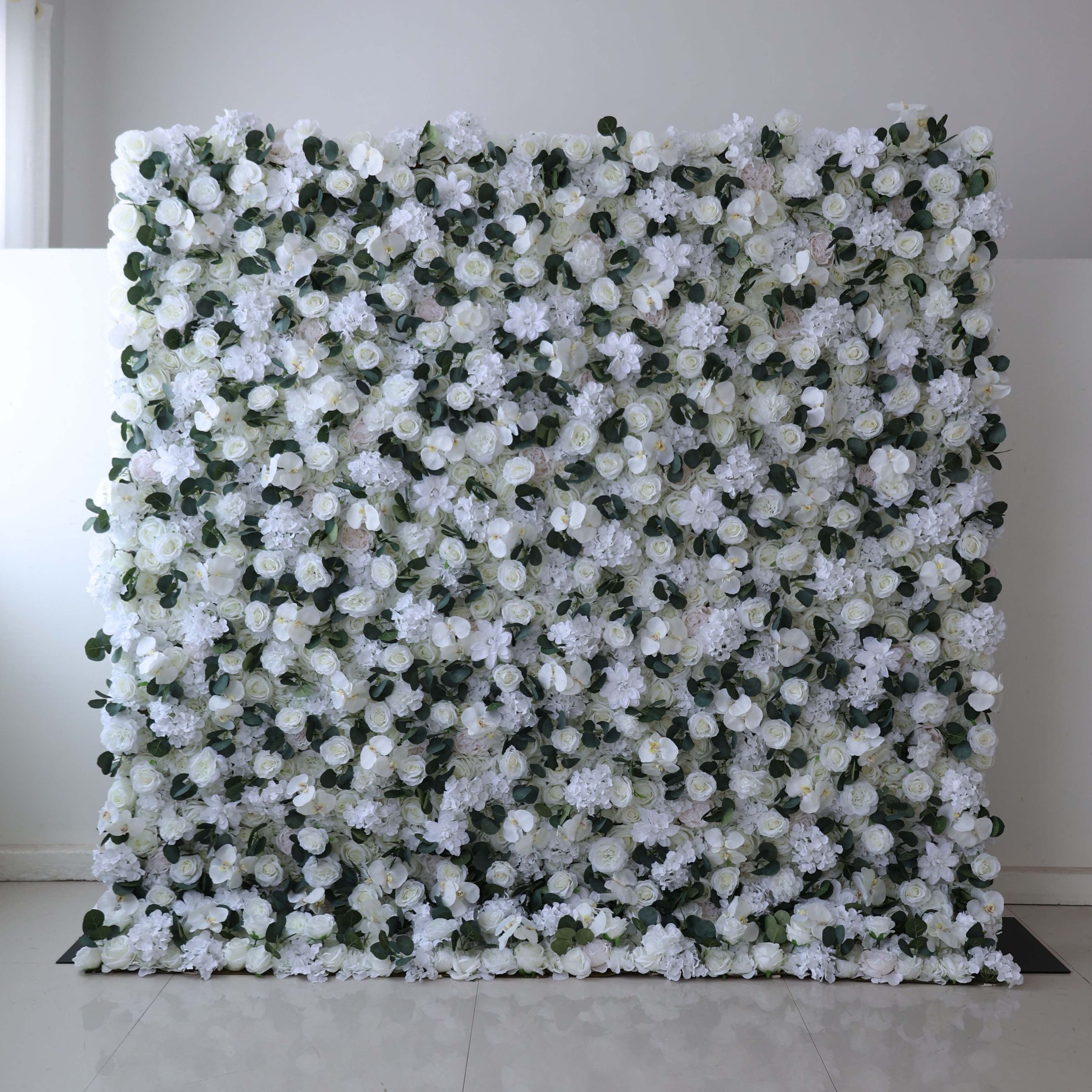 Valar Blumen Roll-Up-Stoff künstliche Blume Wand Hochzeit Hintergrund, Blumen Party Dekor, Event Fotografie-VF-379