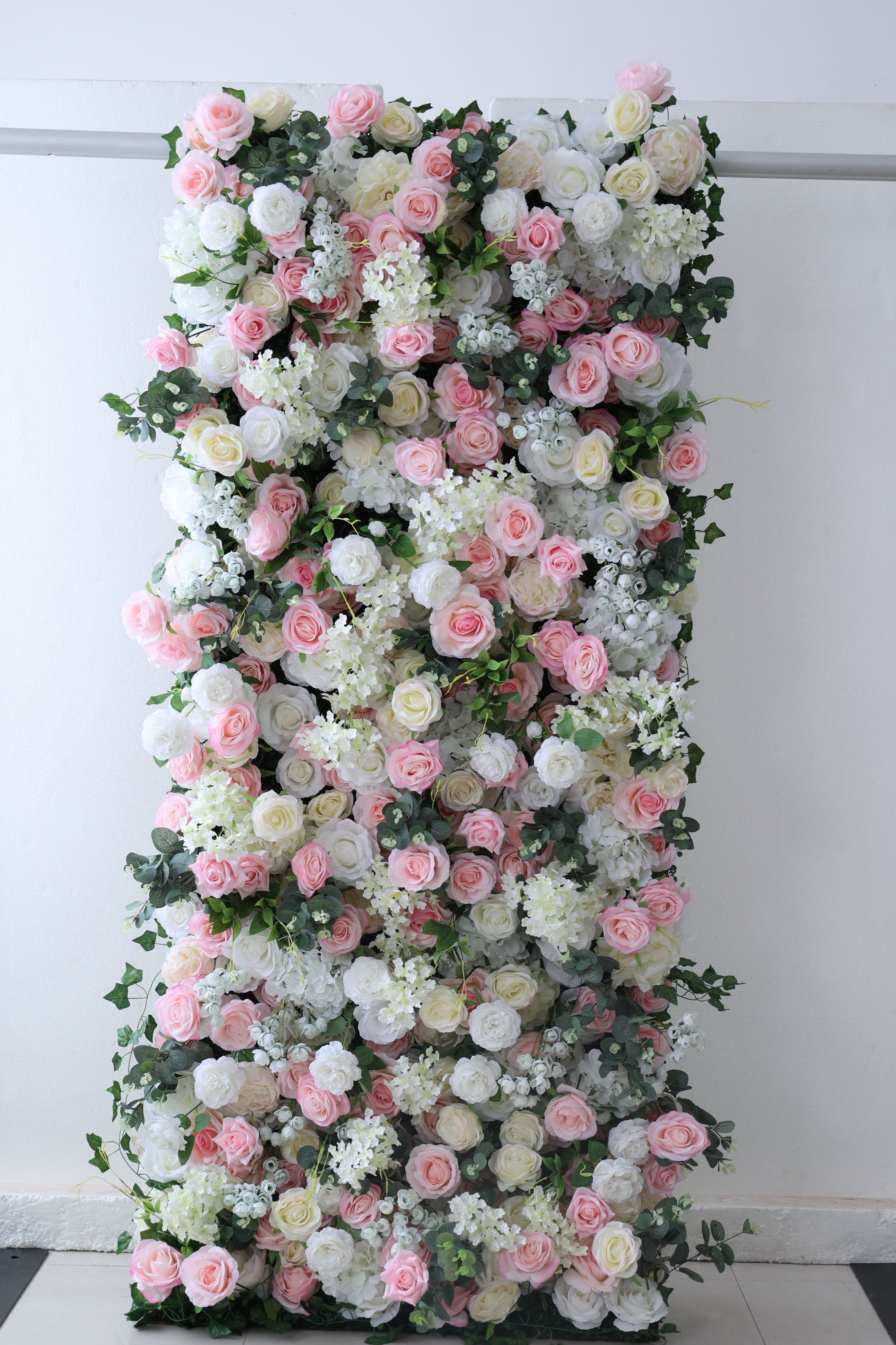 Valar Flores Roll Up Tecido Flor Artificial Parede Wedding Backdrop, Decoração Floral Festa, Fotografia Evento-VF-321