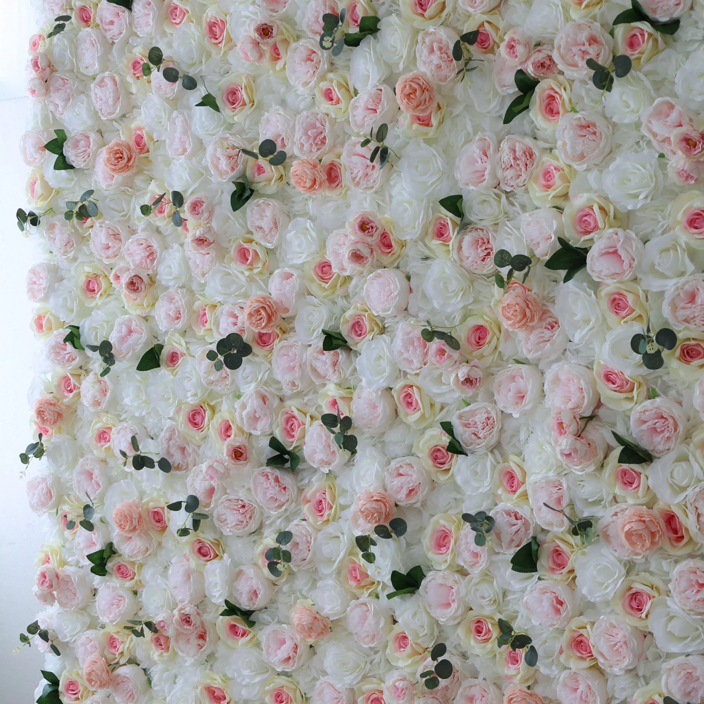 Valar Flowers Roll Up Fabric Artificial Flower Wall Wedding Backdrop, Floral Party Decor, Event Photography-VF-109