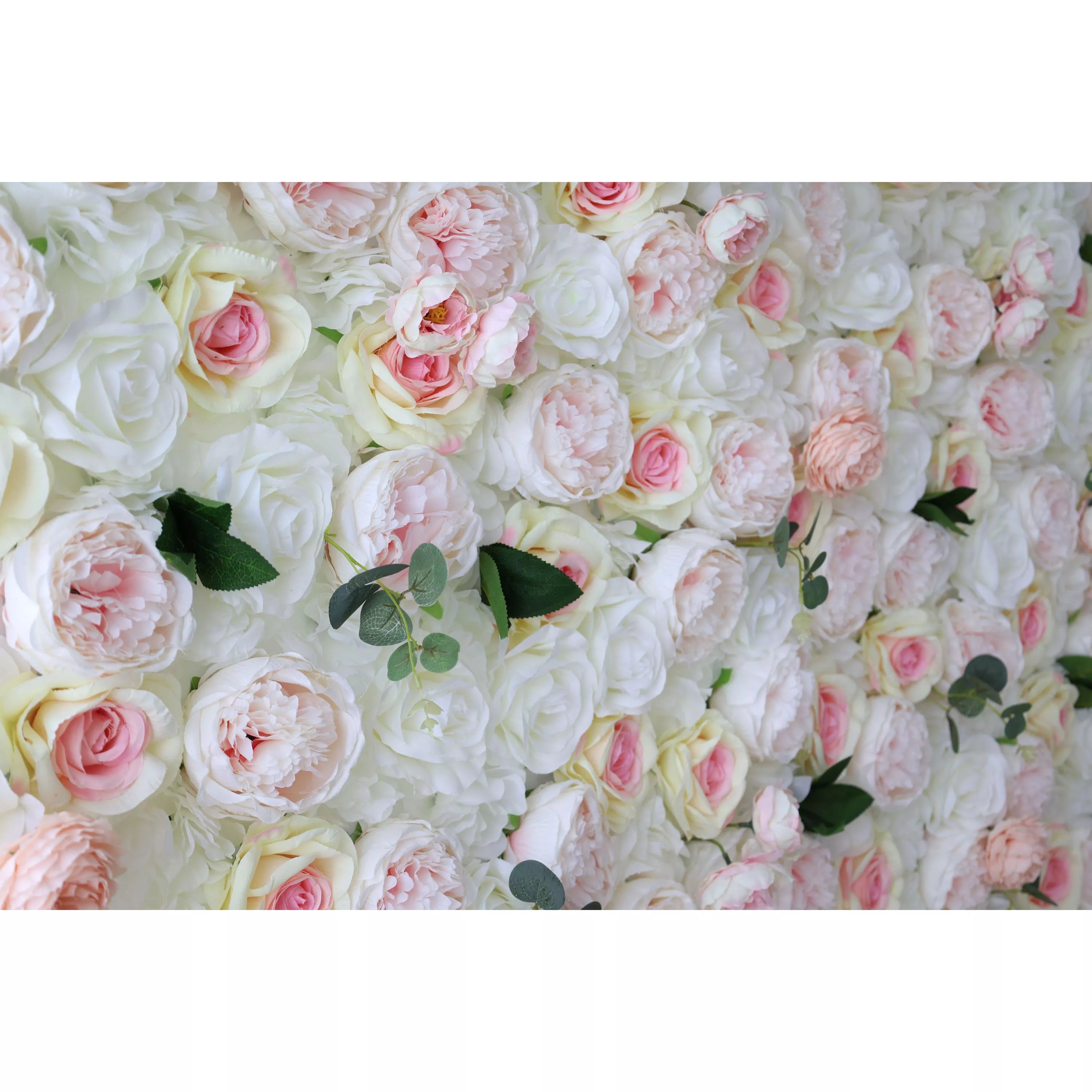 Valar Flowers Roll Up Fabric Artificial Flower Wall Wedding Backdrop, Floral Party Decor, Event Photography-VF-109