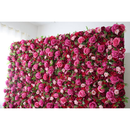 Valar Flores Enrolla Tela Artificial Flor Pared Telón De Fondo, Decoración Floral De Fiesta, Fotografía De Eventos-VF-030