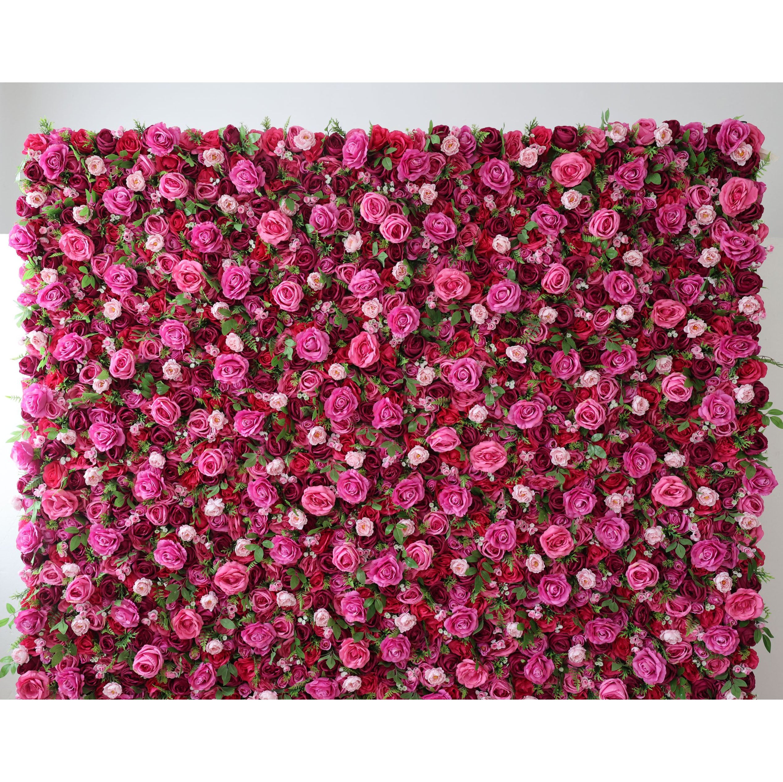 Valar Flowers Roll Up Fabric Artificial Flower Wall Wedding Backdrop, Floral Party Decor, Event Photography-VF-030