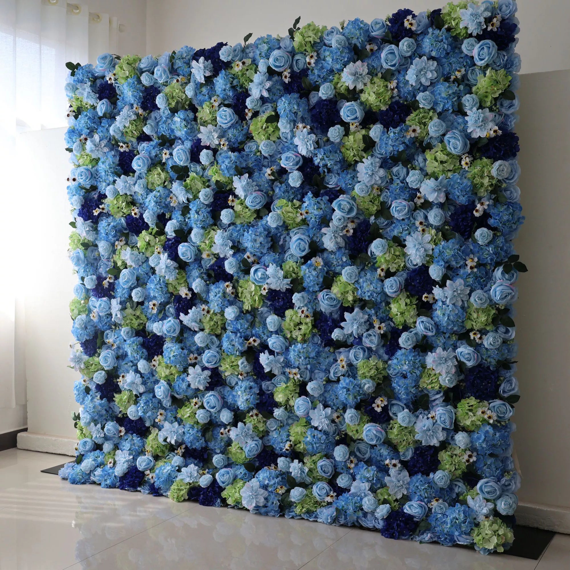 Valar fleurs Roll Up tissu fleur artificielle mur mariage toile de fond, décor de fête Floral, événement photographie-VF-120