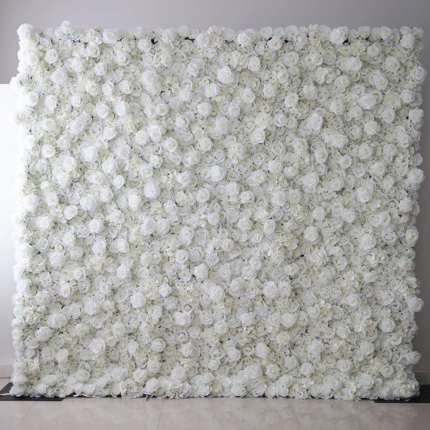 Valar Flowers Roll Up Fabric Artificial Flower Wall Wedding Backdrop, Floral Party Decor, Event Photography-VF-100