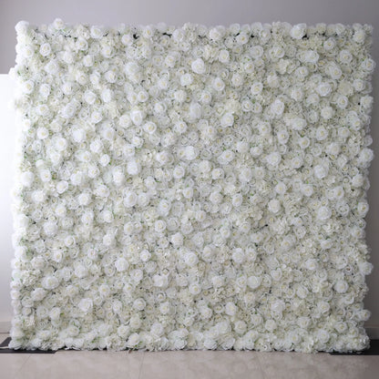 Valar Flowers Roll Up Fabric Artificial Flower Wall Wedding Backdrop, Floral Party Decor, Event Photography-VF-100