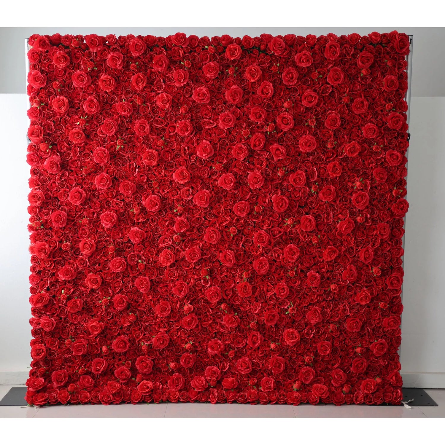 Valar Flowers Roll Up Fabric Artificial Lipstick Red Flower Wall Wedding Backdrop, Floral Party Decor, Event Photography-VF-059