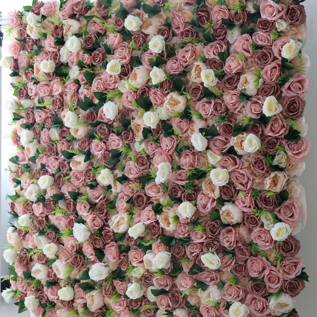 Valar Flowers Roll Up Fabric Artificial Flower Wall Wedding Backdrop, Floral Party Decor, Event Photography-VF-322