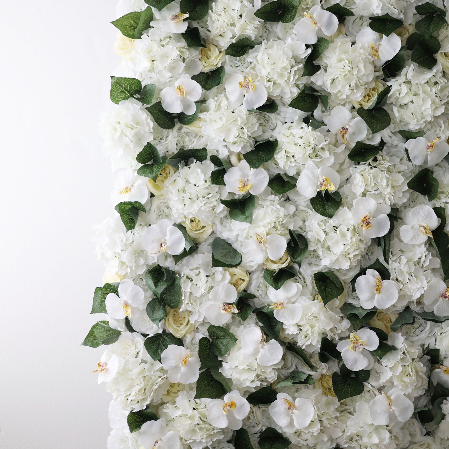 Valar fleurs retrousser tissu artificiel blanc Phalaenopsis Aphrodite et Roses fleur mur mariage toile de fond, Floral Party Decor, Photography-VF-003 de l&