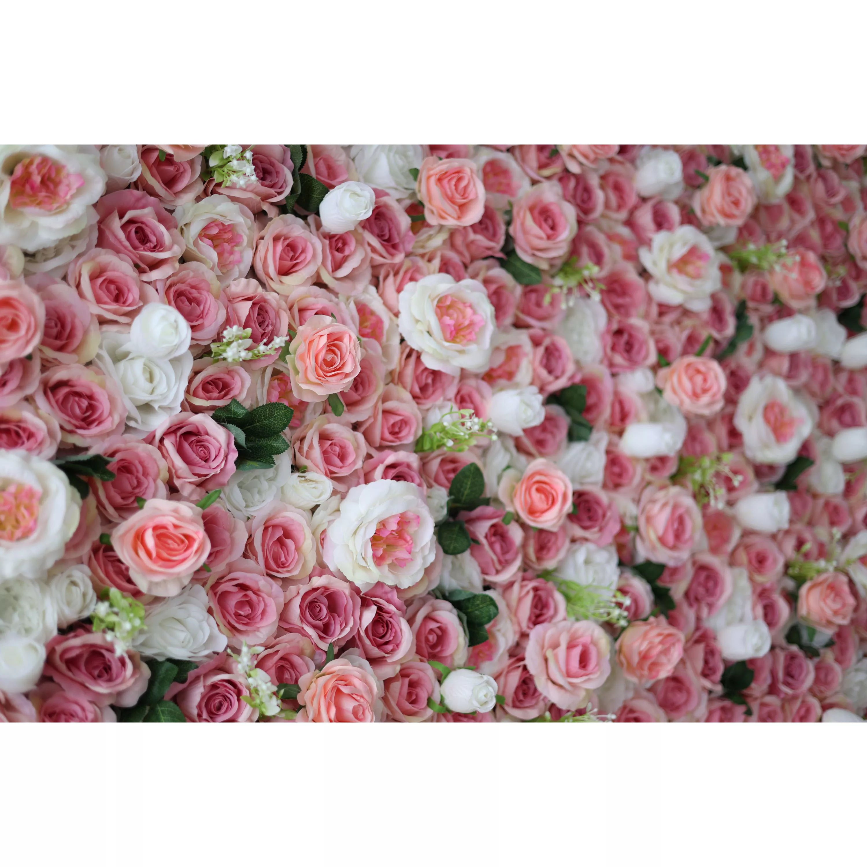 Valar Flowers présente: Le mur intemporel de fleurs en tissu artificiel-Un affichage radieux de Elegance-VF-207 rose