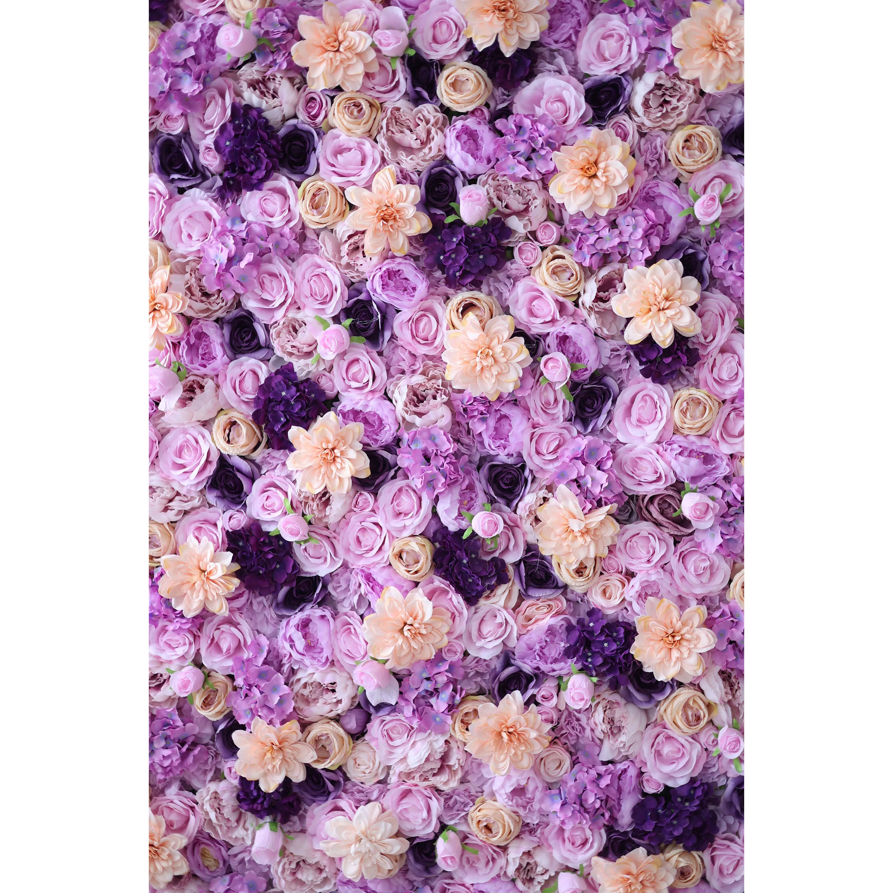 Valar Flowers Lavender Dreamscape: Una exuberante sinfonía de flores de violeta y melocotón – Máxima elegancia en el arte floral-VF-206