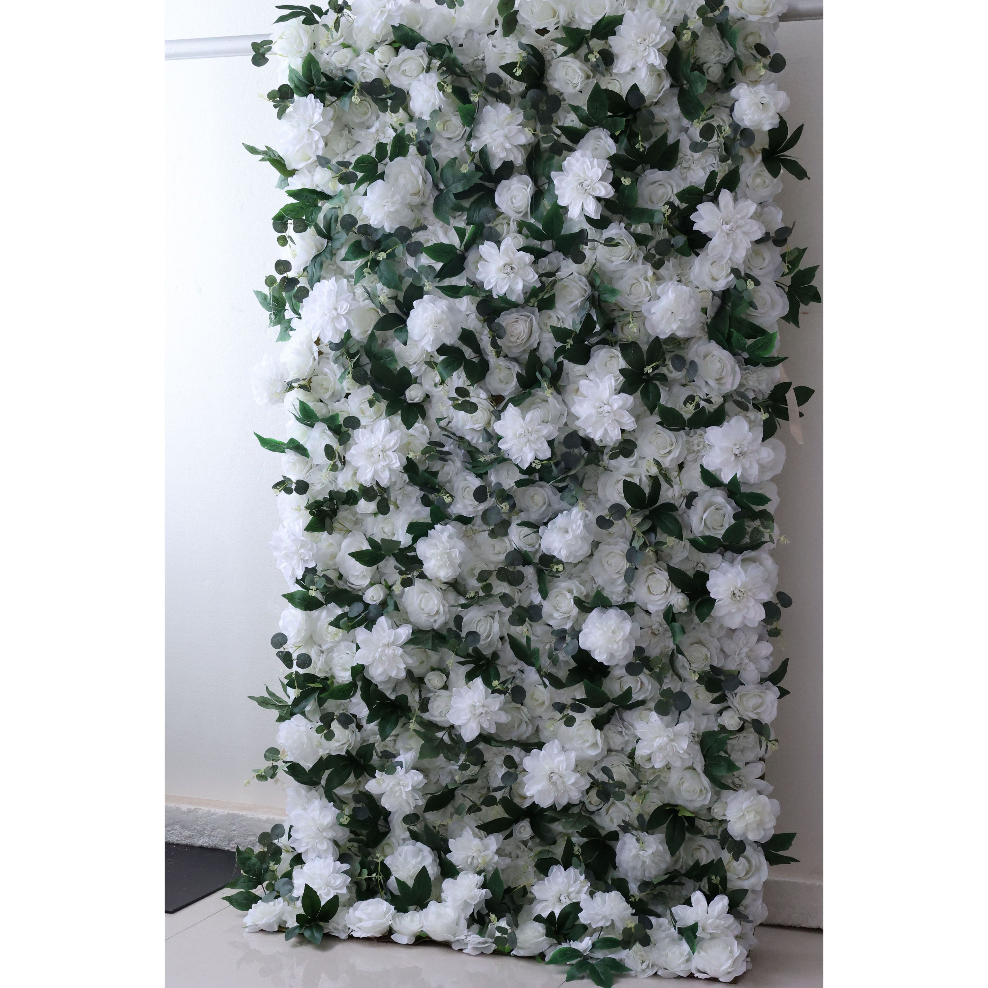 Valar Blumen Roll-Up-Stoff künstliche Blume Wand Hochzeit Hintergrund, Blumen Party Dekor, Event Fotografie-VF-333