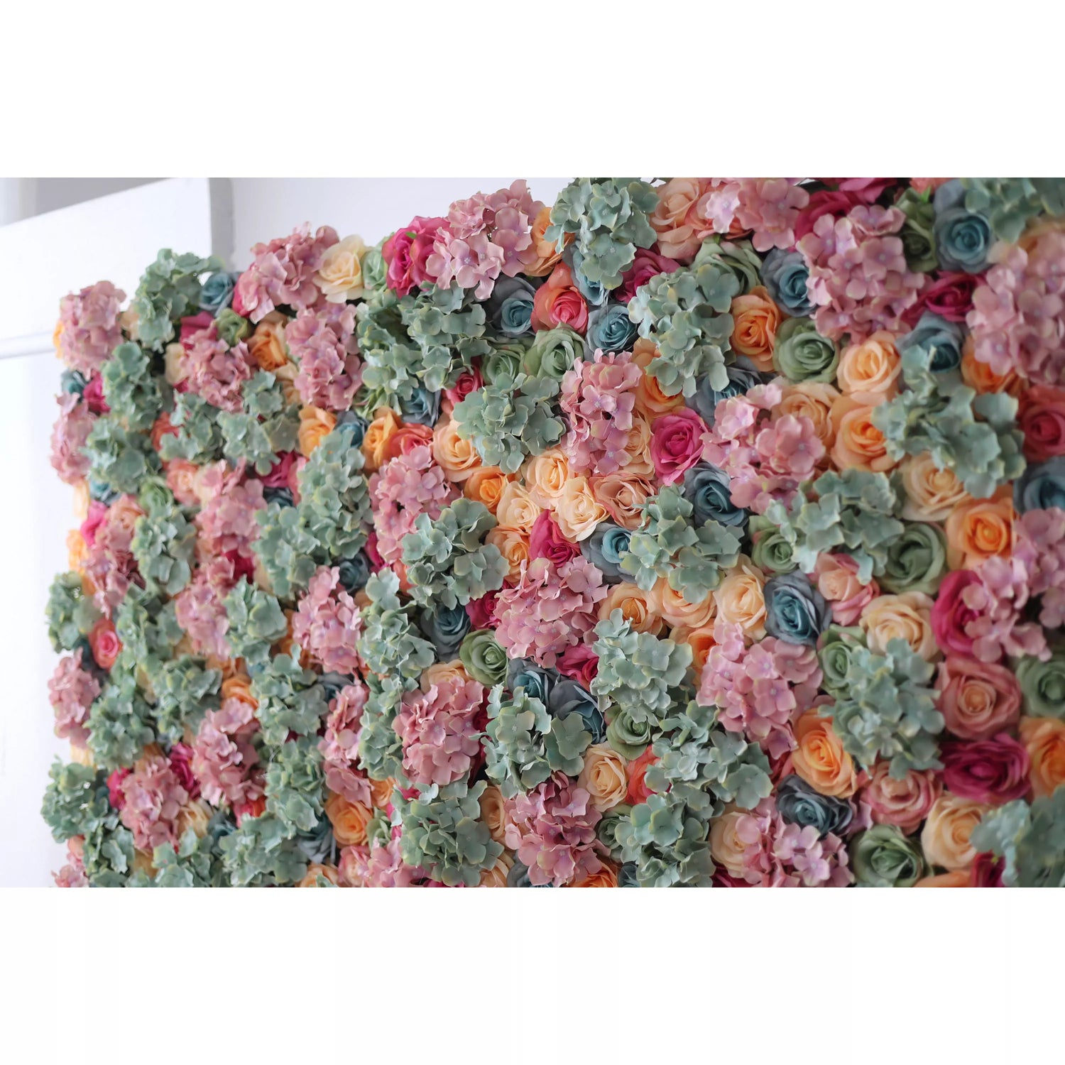 Valar Flowers Roll Up Artificial Flower Wall Backdrop: Floral Harmony Cascade - De eventos de devaneio a momentos de silêncio-VF-231