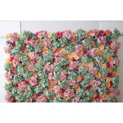 Valar Flowers Roll Up Artificial Flower Wall Backdrop: Floral Harmony Cascade - De eventos de devaneio a momentos de silêncio-VF-231