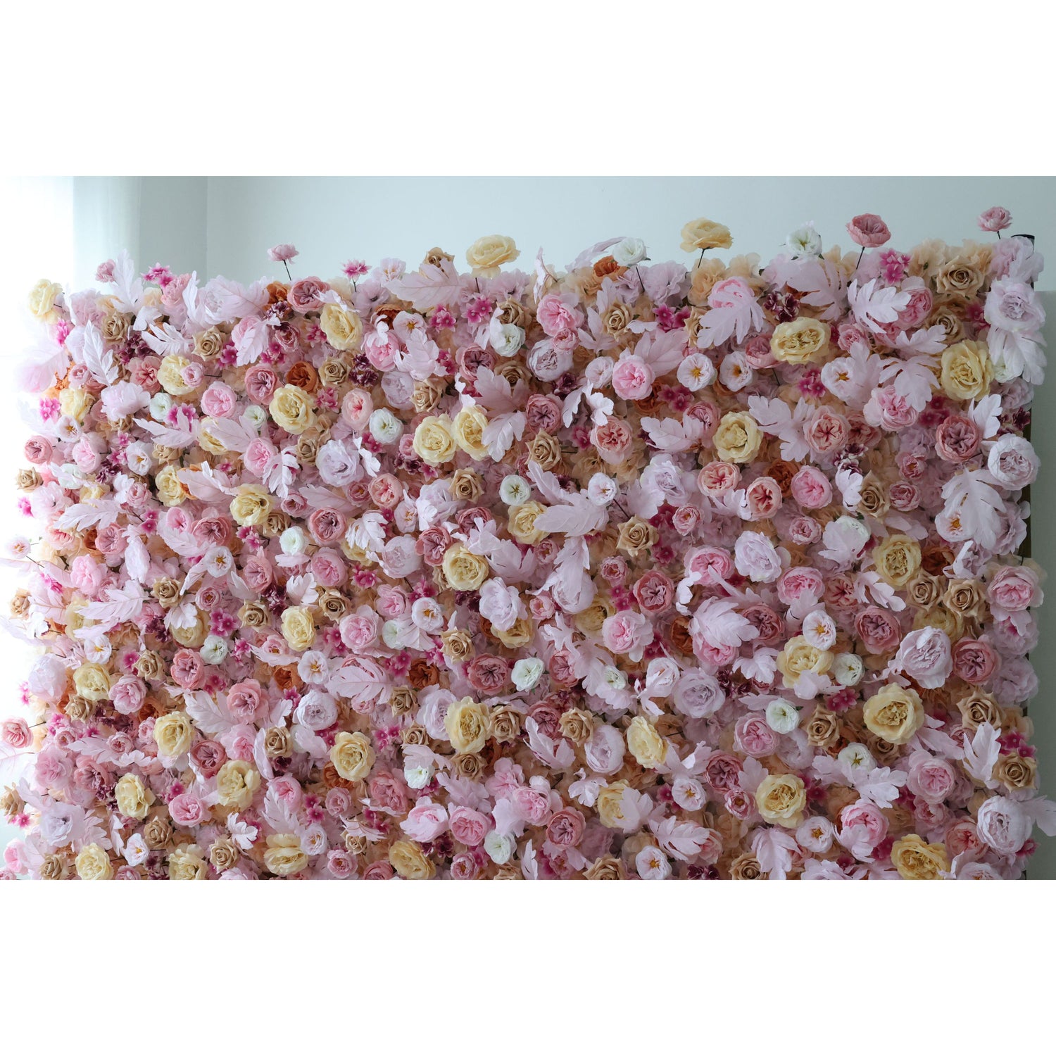 Valar Flowers Roll Up Fabric Artificial Flower Wall Wedding Backdrop, Floral Party Decor, Event Photography-VF-330