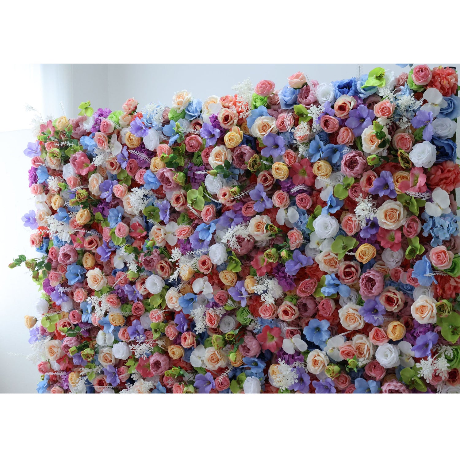 Valar Flowers Roll Up Fabric Artificial Flower Wall Wedding Backdrop, Floral Party Decor, Event Photography-VF-328