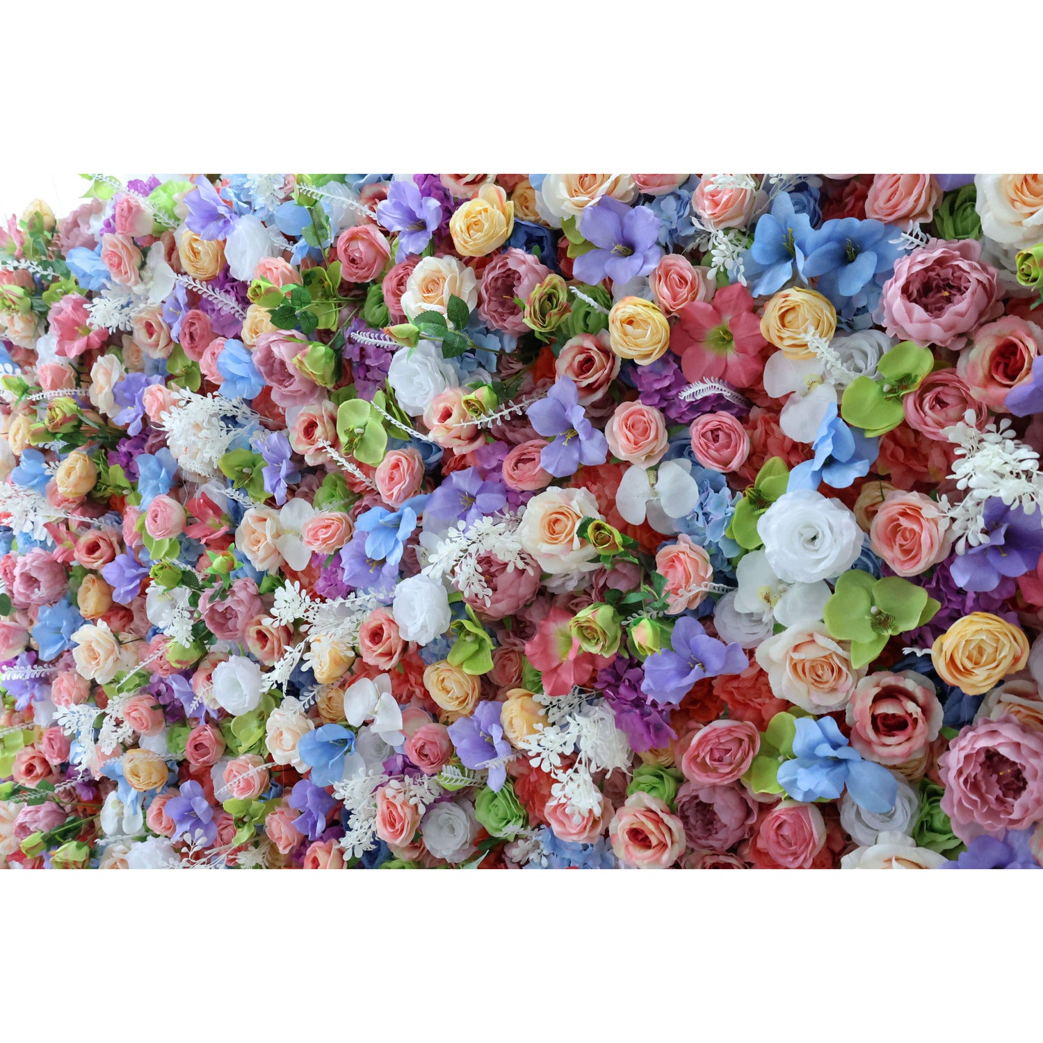 Valar Flowers Roll Up Fabric Artificial Flower Wall Wedding Backdrop, Floral Party Decor, Event Photography-VF-328