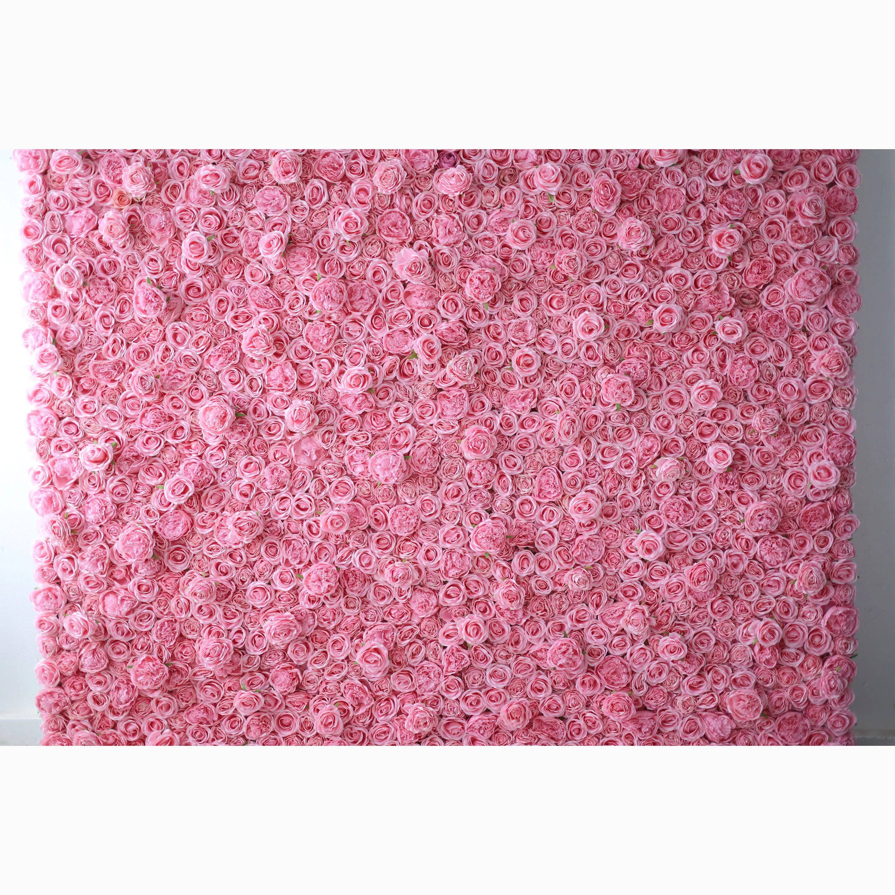 Valar Flowers Roll-up-Stoff Künstliche Elegante rosa Blumenwand: Die Quintessenz des Spa-Dekors für ein ruhiges Ambiente-VF-217