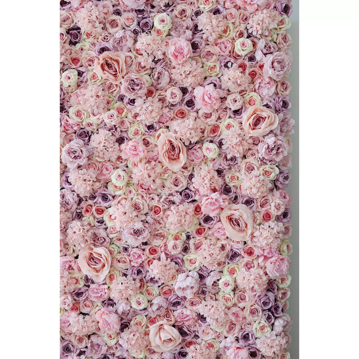 Valar Flowers Roll Up Fabric Artificial Pink Rose Red Purple Light Yellow Flower Wall Wedding Backdrop, Floral Party Decor, Event Photography-VF-048