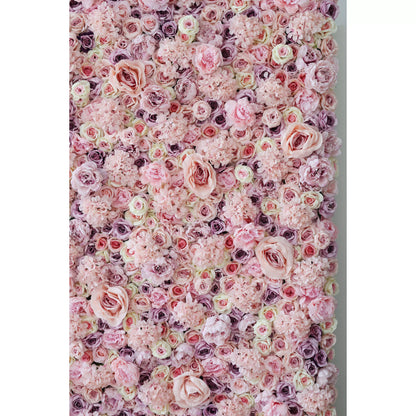 Valar Blumen Roll-up-Stoff künstliche rosa rosa rot lila hellgelbe Blume Wand Hochzeit Hintergrund, Blumen Party Dekor, Event Fotografie-VF-048