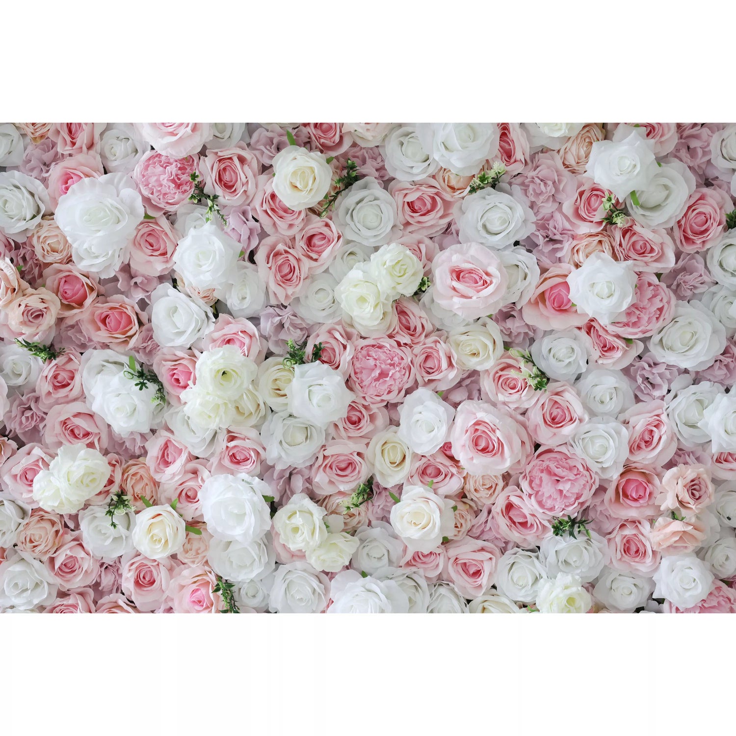 ValarFlowers Künstlicher Blumenwandhintergrund: Rosa Blush Ballett - Ein sanfter Walzer aus pastellfarbenen Rosen-VF-253