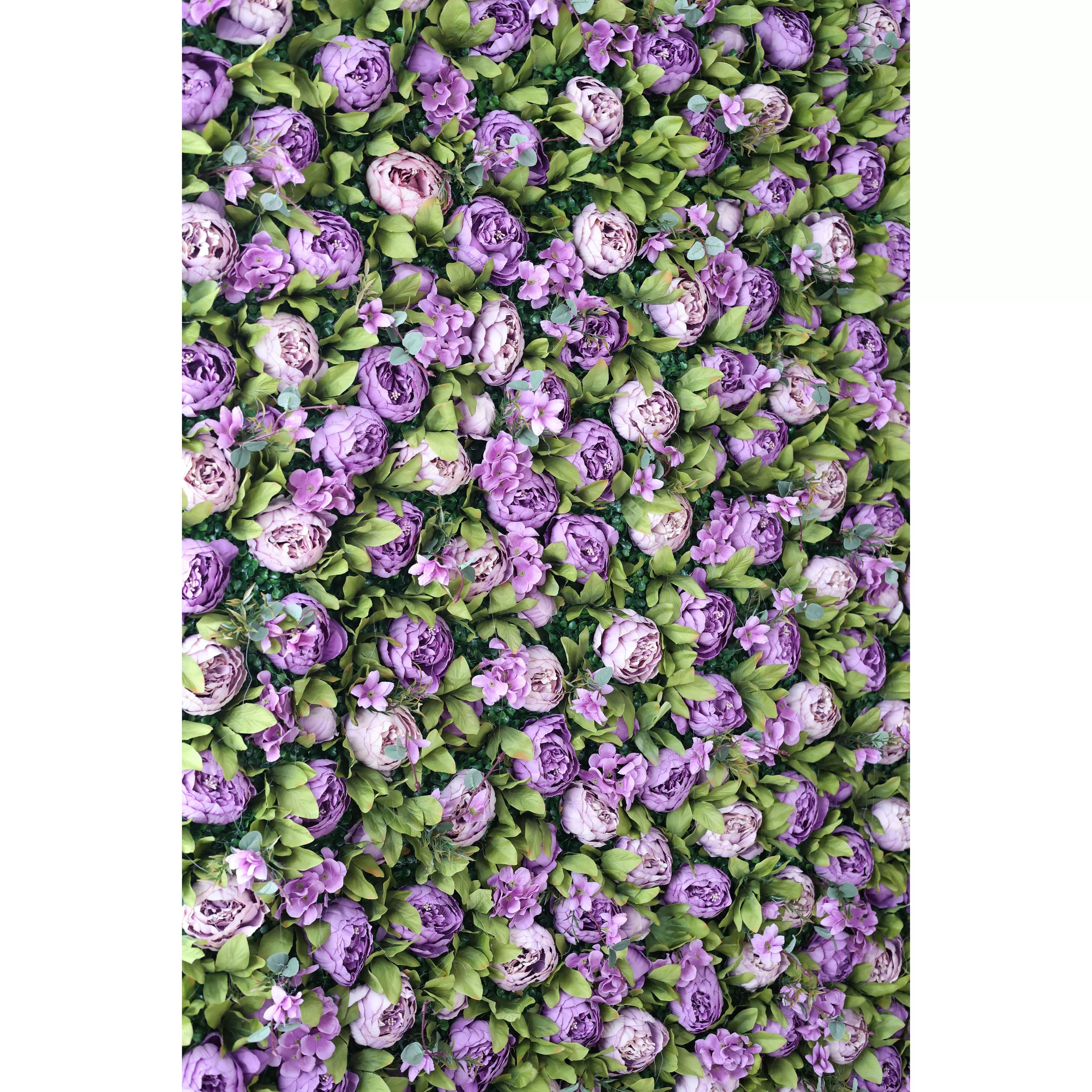 Valar Flowers Roll Up Fabric Artificial Flower Wall Wedding Backdrop, Floral Party Decor, Event Photography-VF-098