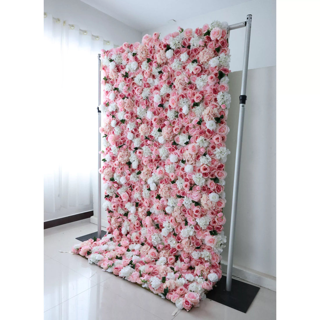 Valar fleurs Roll Up tissu fleur artificielle mur mariage toile de fond, décor de fête Floral, événement photographie-VF-312