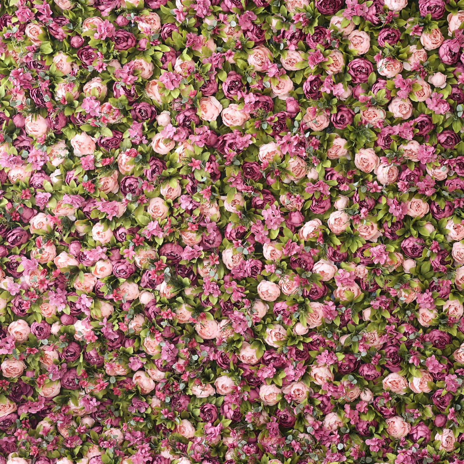 Valar-Blumen Roll-up-Stoff künstliche türkische Rose und helle Orchideenfarbe mit blass-olivgrünen Blättern Blume Wand Hochzeit Hintergrund, Blumen Party Dekor, Event-Fotografie-VF-001