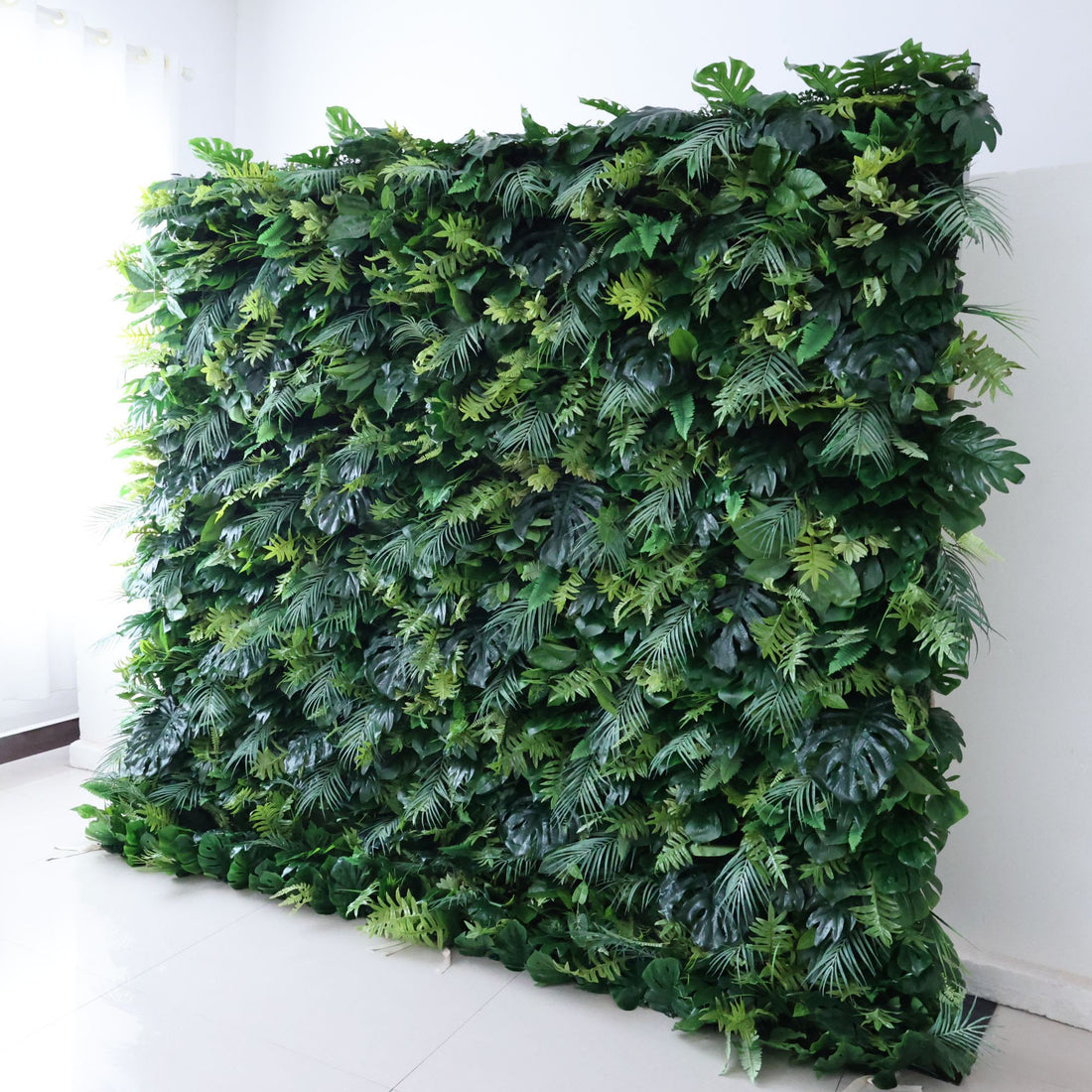 Valar Flowers Roll Up Fabric Artificial Grass Wall Wedding Backdrop, Floral Party Decor, Event Photography-VF-311