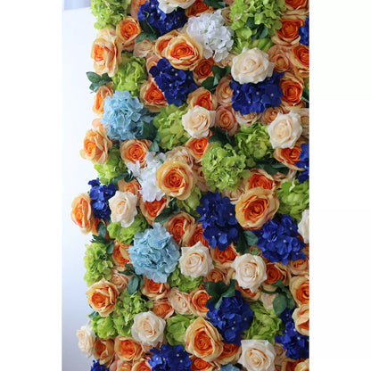 Valar Flores Roll Up Flor Artificial Pared Telón de Fondo: Vibrante Medley-De Coloridas Celebraciones a Calmar Retreats-VF-229