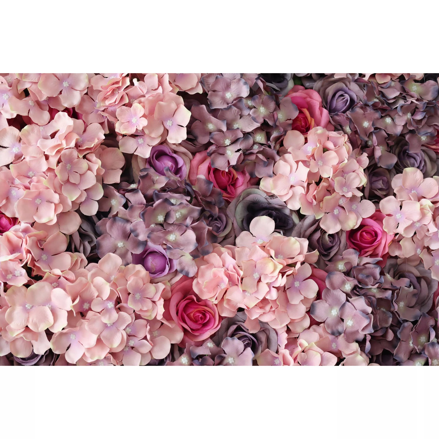 Valar Fleurs Roll Up Artificial Flower Wall Backdrop: Ensemble Rose Blush-Des événements romantiques aux Corners-VF-230 tranquils