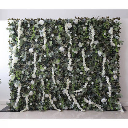 Valar Flowers Introduces: Verdant Elysium – A Lush Blend of Green Foliage &amp; Cascading White Blossoms – The Quintessential Nature-Inspired Wall for Garden Parties, Eco-Themed Events &amp; Green Interiors-VF-222-2