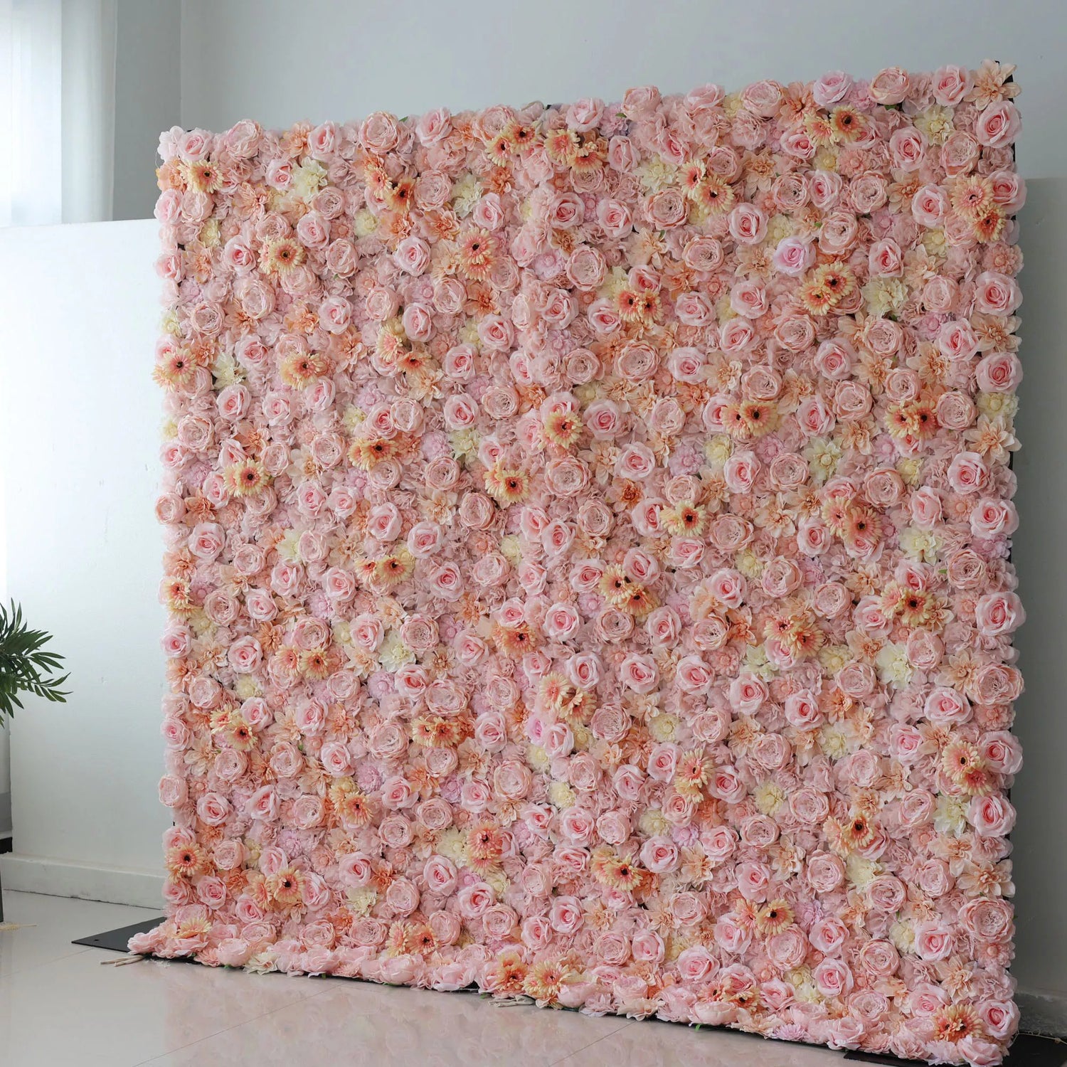 Valar-Blumen rollen künstliche Blumen Wandhintergrund auf: Pastell-Perfektion - ein skurriles Wunderland aus sanften Farbtönen und sanfter Schönheit-VF-238