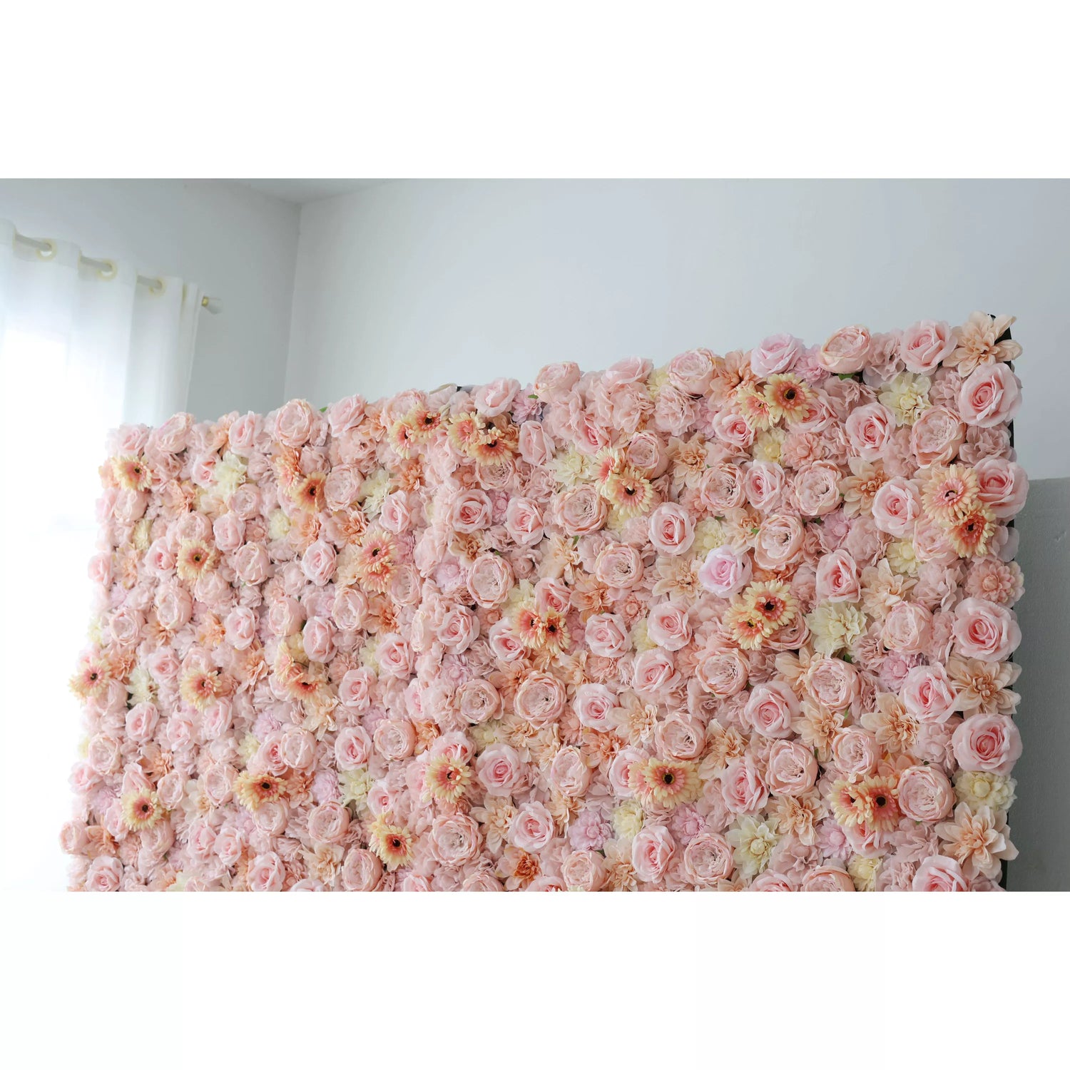 Valar-Blumen rollen künstliche Blumen Wandhintergrund auf: Pastell-Perfektion - ein skurriles Wunderland aus sanften Farbtönen und sanfter Schönheit-VF-238