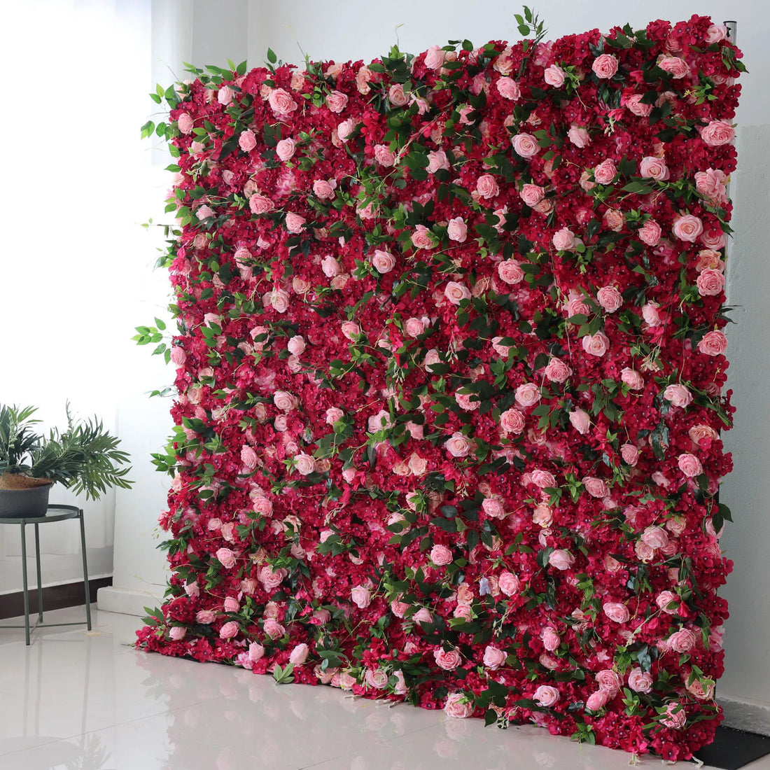 Valar Flowers Roll Up Backdrop: Unveil the magic of passionate petals with our Romantic Ruby. A rich blend of reds and pinks, it&