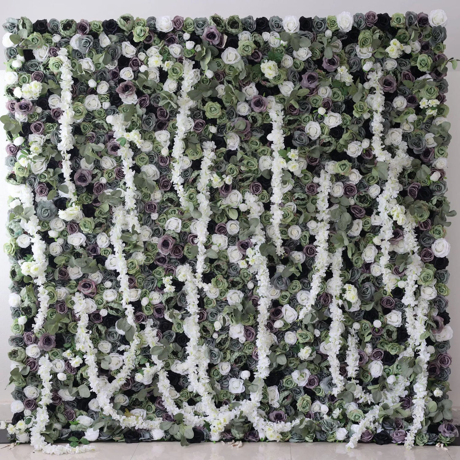 Valar Flowers Cascade Artificial Floral Wall Backdrop: Enchanted Woodland - A Symphony of Grace and Elegance-VF-241