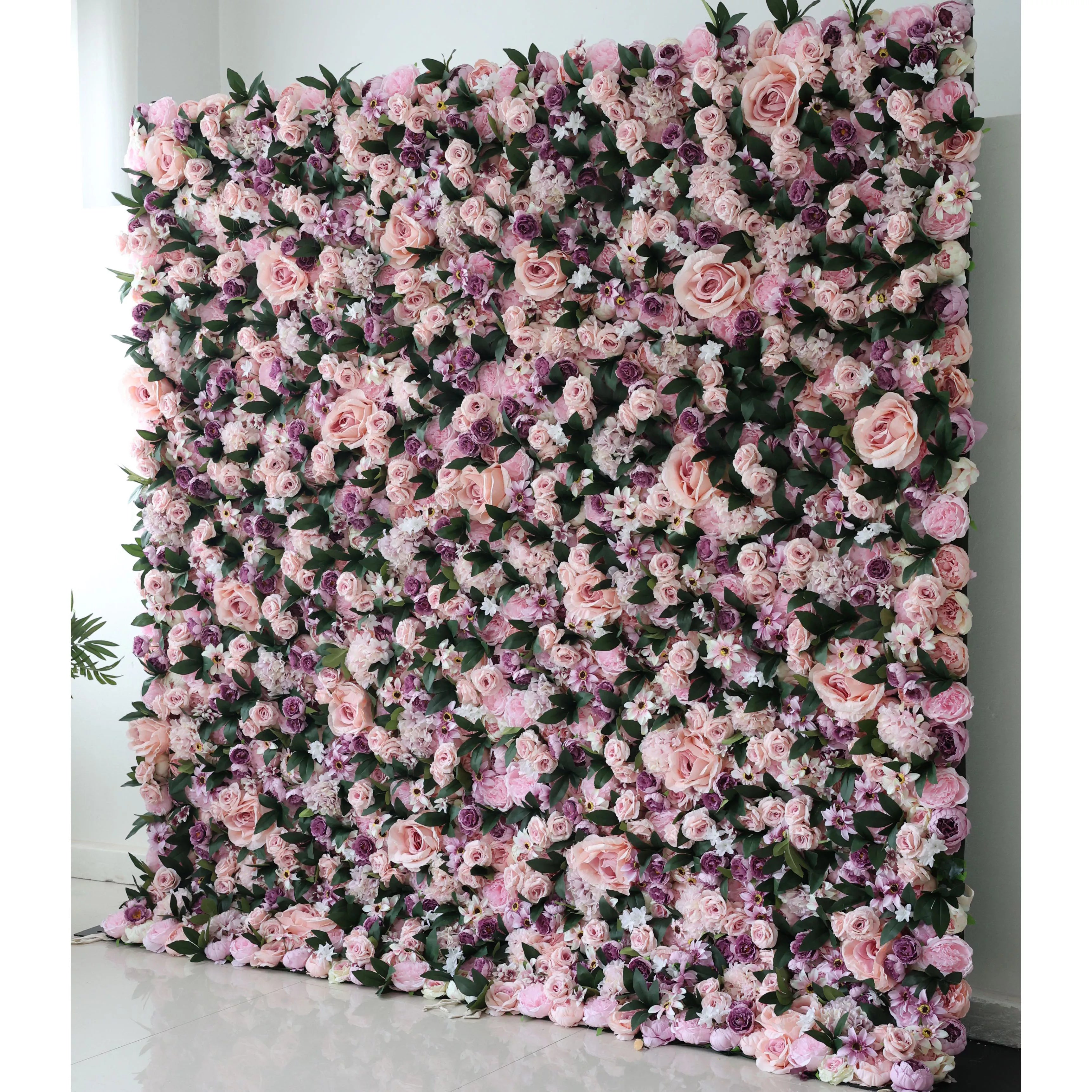 Valar Flores Roll Up Tecido Flor Artificial Parede Wedding Backdrop, Decoração Floral Festa, Fotografia Evento-VF-028-2