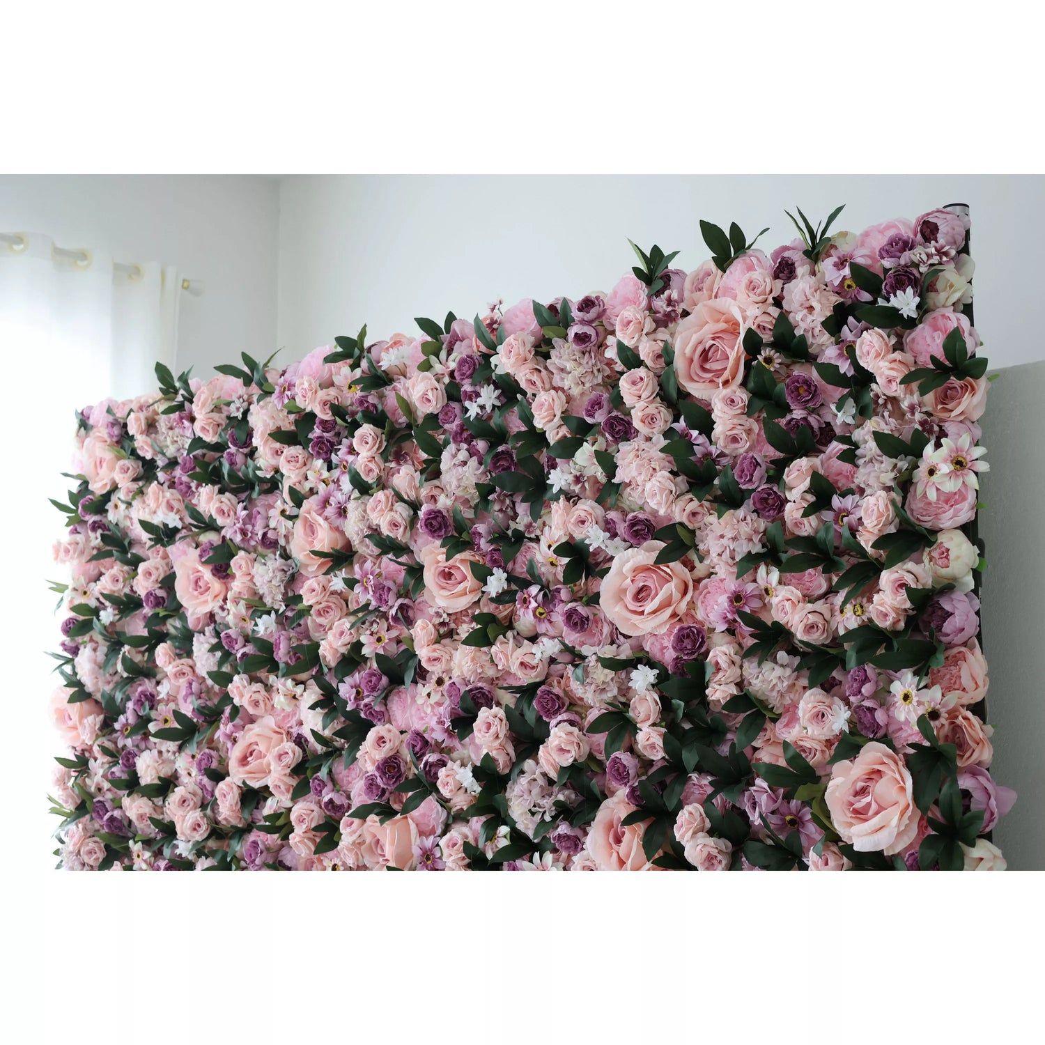 Valar Flowers Roll Up Fabric Artificial Flower Wall Wedding Backdrop, Floral Party Decor, Event Photography-VF-028-2